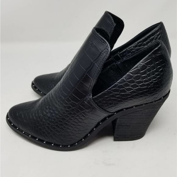 Very J New Black Ankle Booties Western comfortable Women Size 10 New without Box - Picture 5 of 12